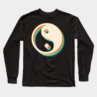 Ying Yang Symbol Retro Long Sleeve T-Shirt